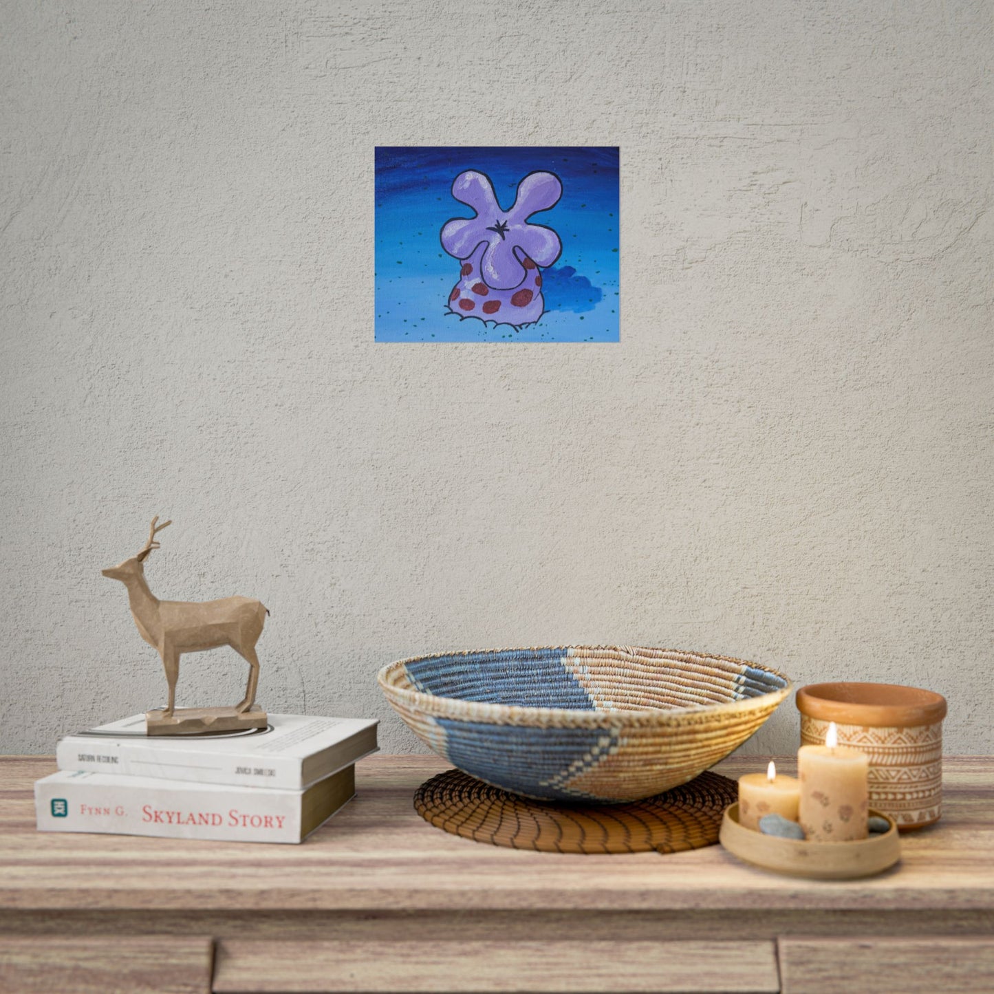 poster of purple coral flower print