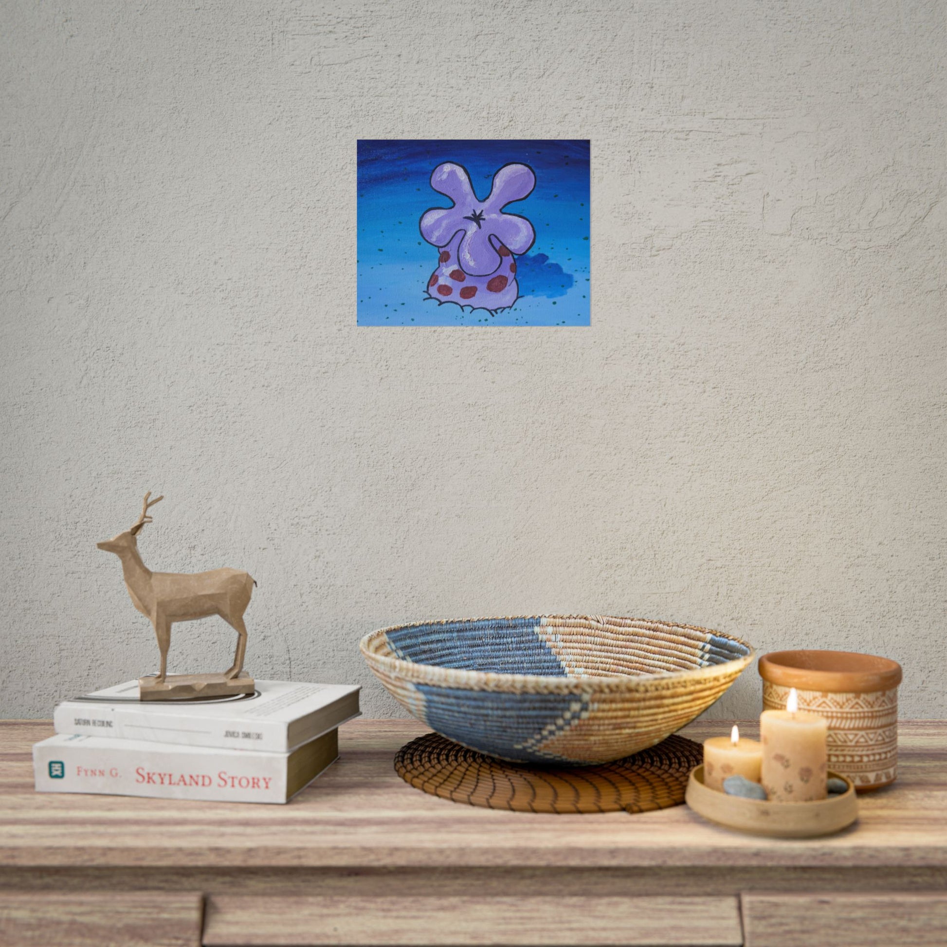 poster of purple coral flower print