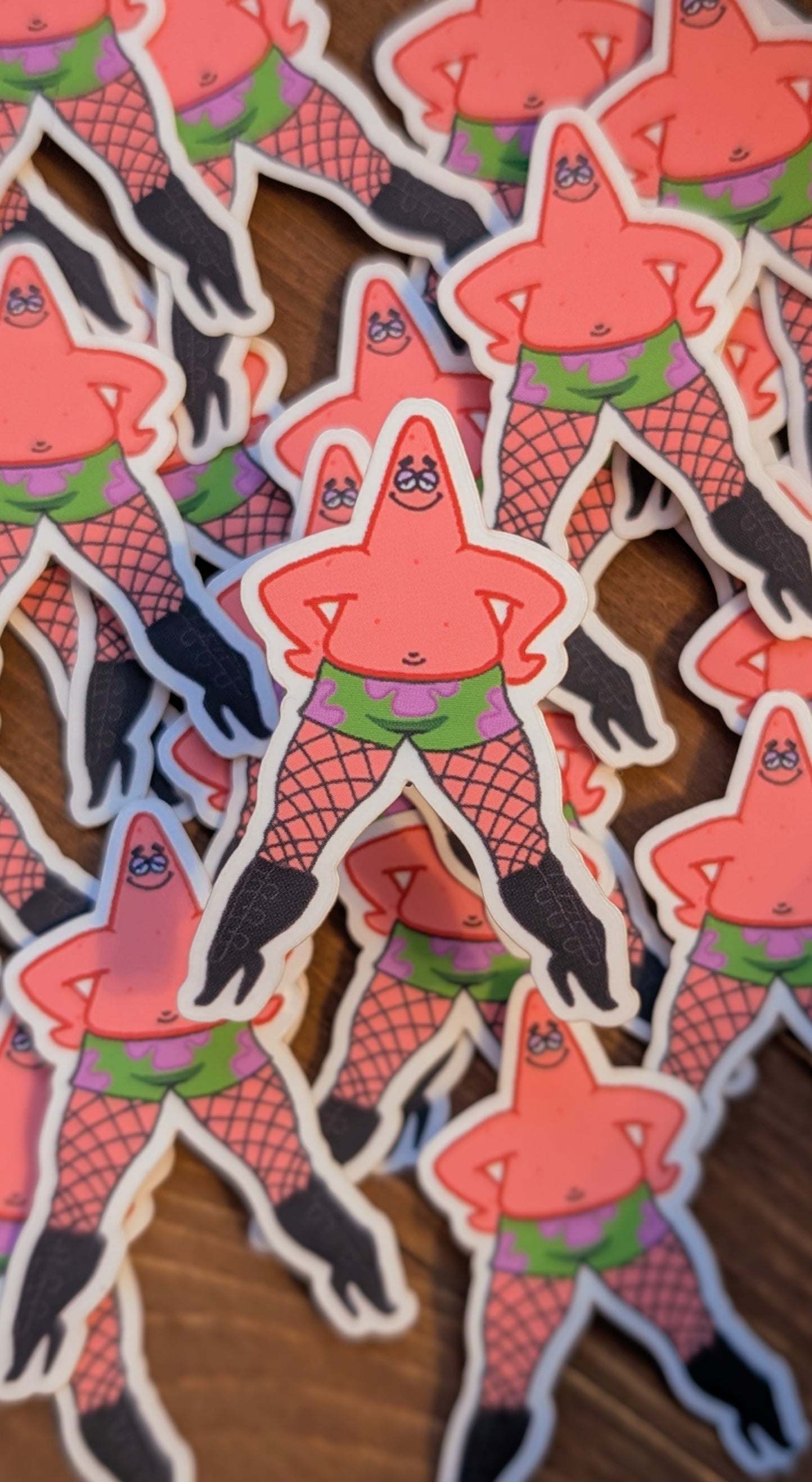 patrick star in heels mini sticker