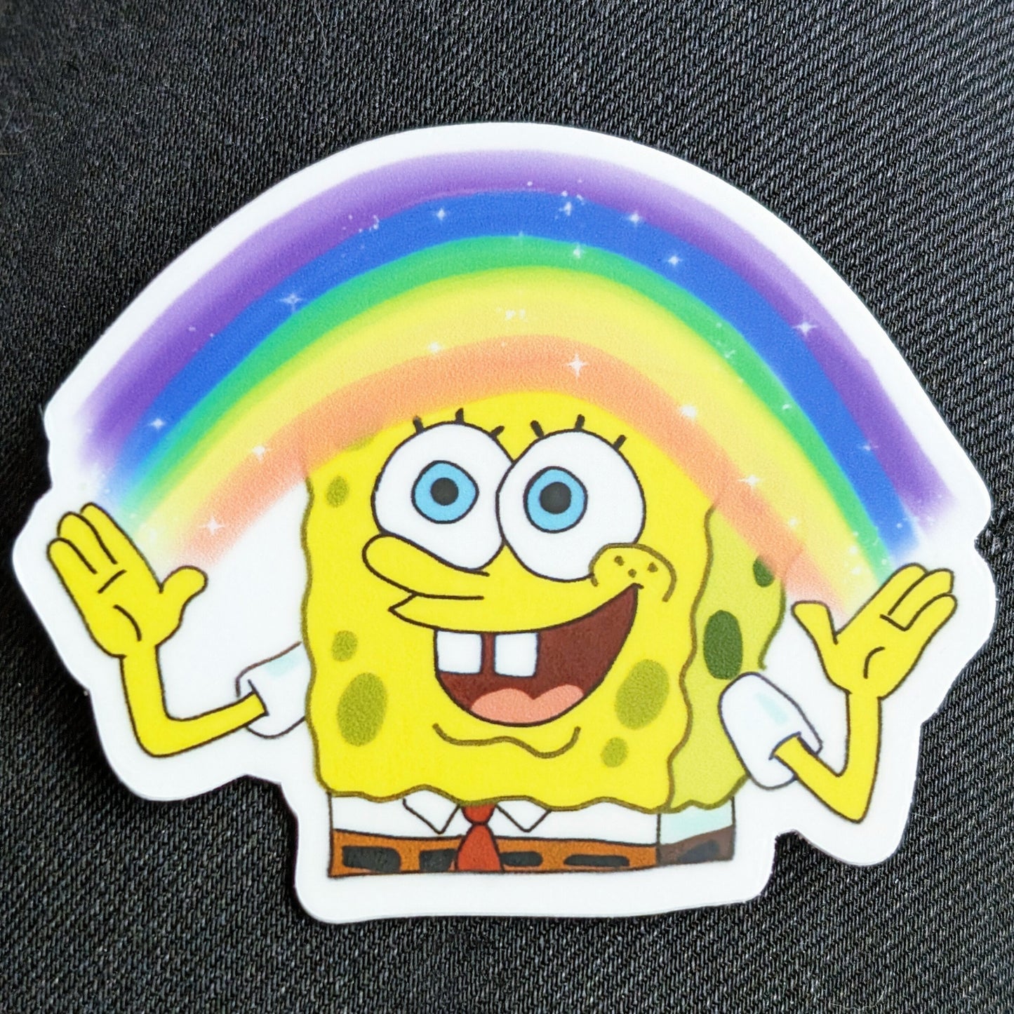 rainbow imagination sea sponge sticker