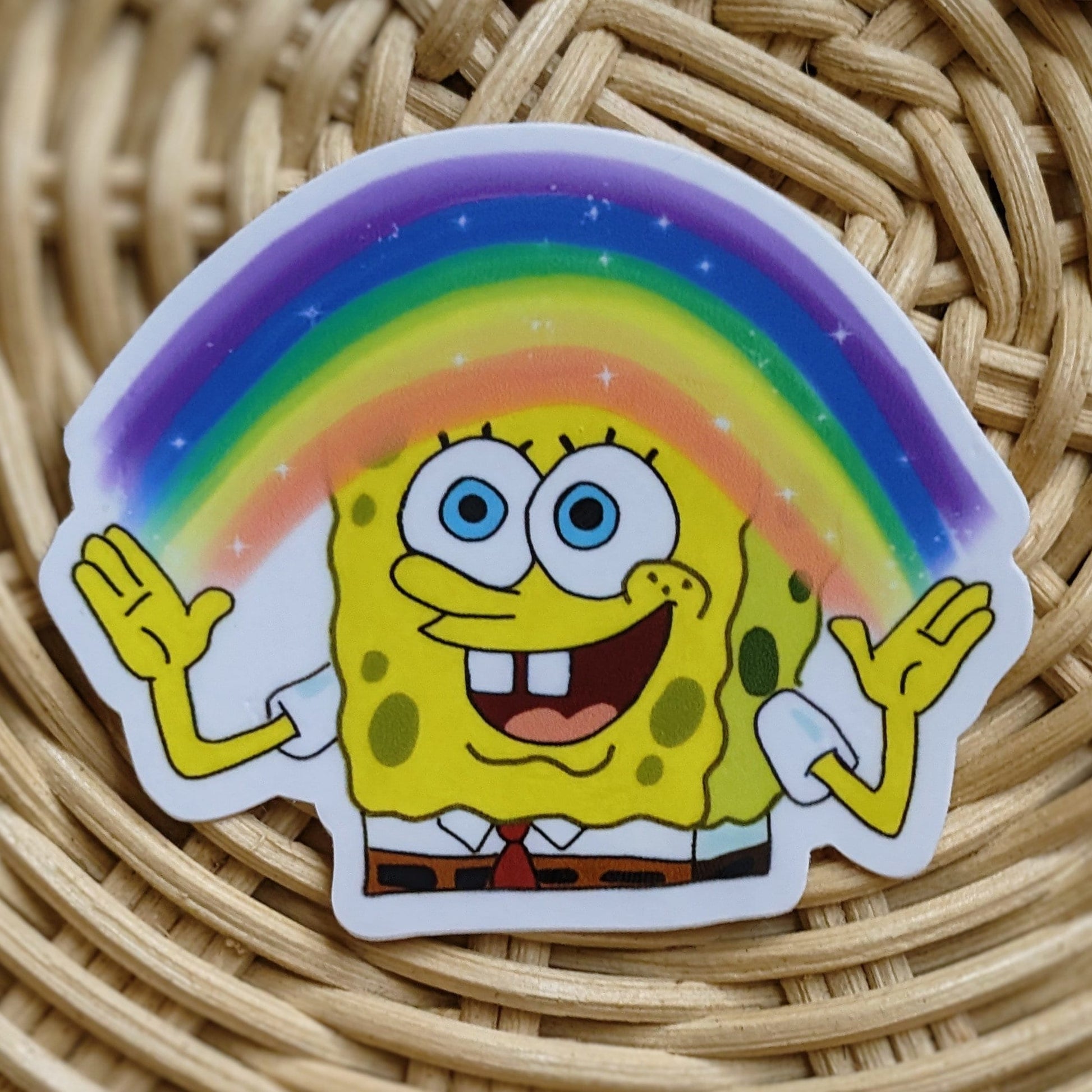 rainbow imagination sea sponge sticker